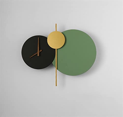 Applique murale LED horloge luminaire intérieur moderne noir et vert chaud