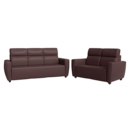 Image of Wakefit Sofa Set | 3 Year Warranty | Sofa 5 Seater, 5 Seater Sofa for Living Room, Wooden Sofa Set, Sofa Set 3+2 Seater - Belize(Romance : Dark Fantasy)