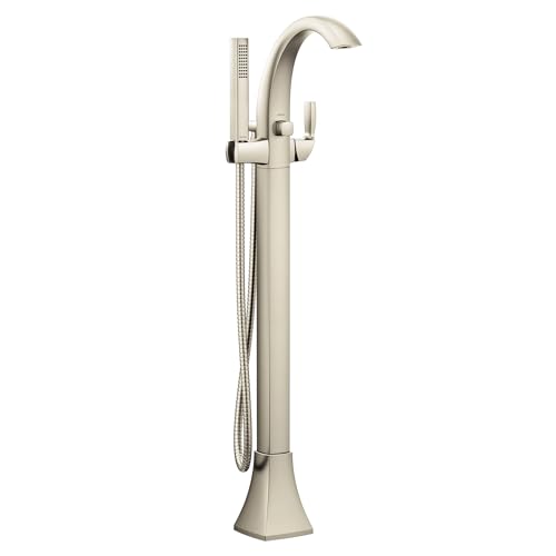 Moen Voss Brushed Nickel One-Handle Freestanding Floor...