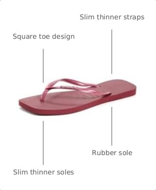Image of Havaianas womens Slim Square Logo Metallic Flip-flop