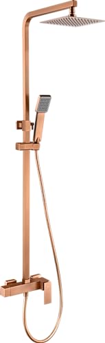 IMEX BDP048/ORC PISA Conjunto Ducha Monomando Oro Rosa Cepillado