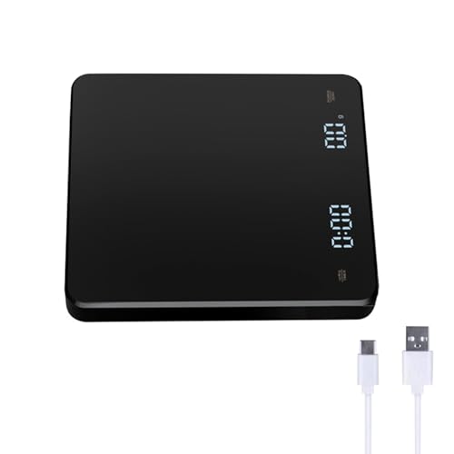 家庭用電子デジタルコーヒースケール タイマー付き 0.1g-3kg 4段階ギアユニット切り替え対応 自動電源オフ & ゼロリセット機能