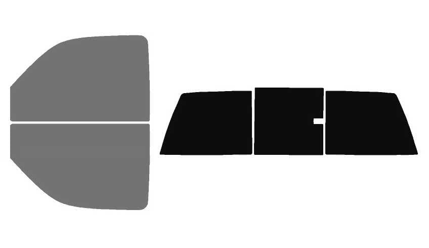 The Tint Effect Precut Window Tint Kit Compatible with Chevrolet Silverado 2500 Regular 2-Door Cab Truck (2000-2007)(Full Truck 45% Front / 5% Rear and 3 Piece Slider) Automotive Film