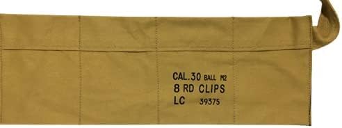 WWII/WW2 US Army Reprodution Bandolier panno di cotone originale per M1 Garand panno di cotone copertura