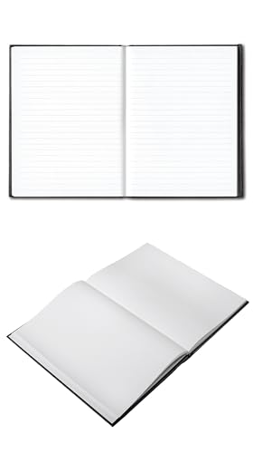 Image of KAANUKA Long Size Notebook Combo | Pack Of 3 Ruled+3 Unruled | 172 Pages | Single Line & Plain | Long Size 27.2cm X 16.7cm | Sets Of 6 Notebooks For School & College Students