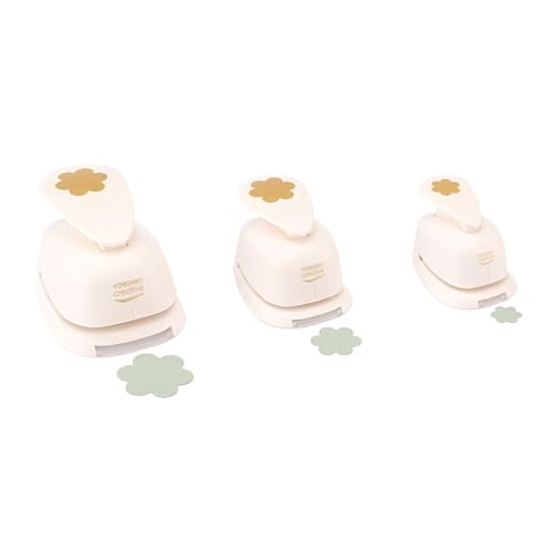 Vaessen Creative Craft Paper Punch - Flowers - 3 Pcs - Various Sizes - Circle Cutter for Crafting and Card Making Ivory - Image 2