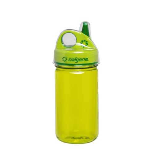 Nalgene Kids Grip-N-Gulp Water Bottles Leak Proof Sippy Cup Durable BPA and BPS Free Dishwasher Safe Reusable 12 Ounces Green