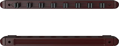 Fat Cat 52-0103 Wall Mounted Hardwood Billiard/Pool Cue Rack (2 Piece), Mahogany #TOP4