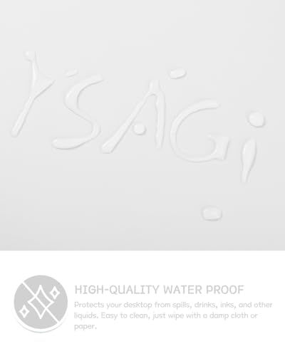 Image of YSAGi Non-Slip Desk Mat, Waterproof Large Mouse Pad 120x60 cm White | Protects From Scratches, Stains, Spills, Ultra-Thin for Precise Mouse & Writing, Easy-Clean for Office, Home, Decor