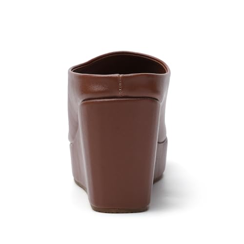 Orthopedic Wedge Sandals Women - Walking Shoes Leather Wedge Slides for Women Dressy Platform - Comfortable & Lightweight Fashion Casual Heels4