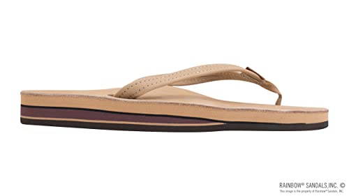 Image of Rainbow Sandals Women's Double Layer, Narrow Strap, Leather Sandals w /Arch