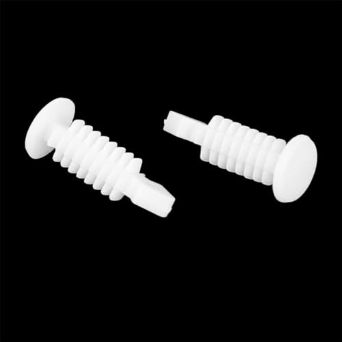 Unifizz 30pcs Plastic Car Hole Rivets Fastener Fender Bumper Push Pin Clips White (5mm / 0.19'') - Image 2