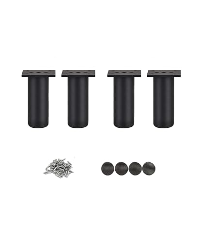 PanPan Amore 安定 家具脚 4点入り 高さ 調節可能 耐久性 すべり止め 脚 取り替え 交換 ソファー テーブル ベッドφ38mm(10cm/ブラック)