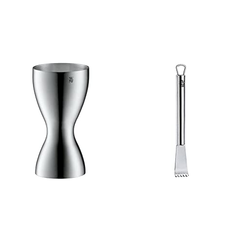 WMF Loft Barmaß mit 2 Einheiten, 2 cl & 4 cl, kleiner Messbecher für exaktes Dosieren & Profi Plus Zitronenschaber 14,5 cm, Cromargan Edelstahl teilmattiert, spülmaschinengeeignet