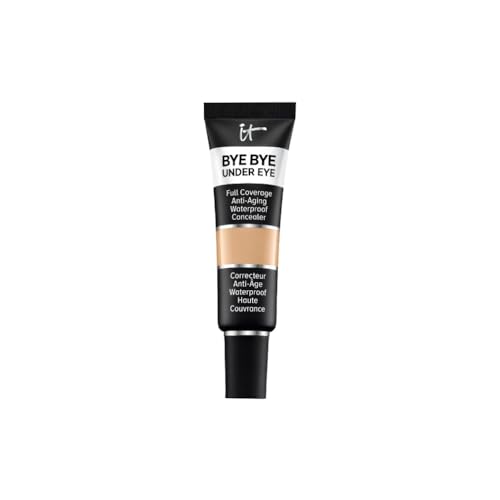 IT Cosmetics Bye Bye Under Eye Concealer, 12 ml, Hochpigmentiert, Hautglättend und feuchtigkeitsspendend, Für ein natürliches Finish, Wasserfest und nicht krümelnd, Farbton Medium Nude 21.5