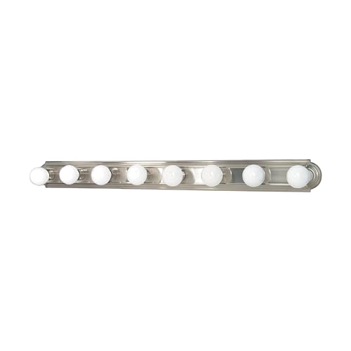 Image of Nuvo 60 /303, 8-Light Vanity Light, Brushed Nickel, 48-Inch, Bathroom Light