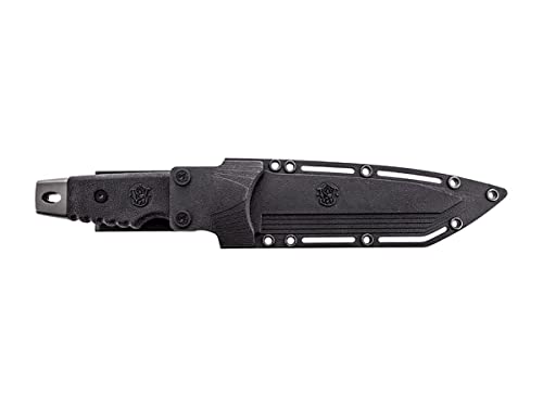 Faca de lâmina fixa Smith & Wesson com lâmina Tanto, 13,2 cm, preto