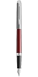  WATERMAN Hemisphere Essentiel Fountain Pen, Mat Red, Chrom trims, Fine nib, blue cartridge - Gift boxed