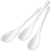 AKOAK 5 Inches White Ceramic Spoon for Coffee,Tea,Yogurt,Ice-cream,Appetizers and Desserts