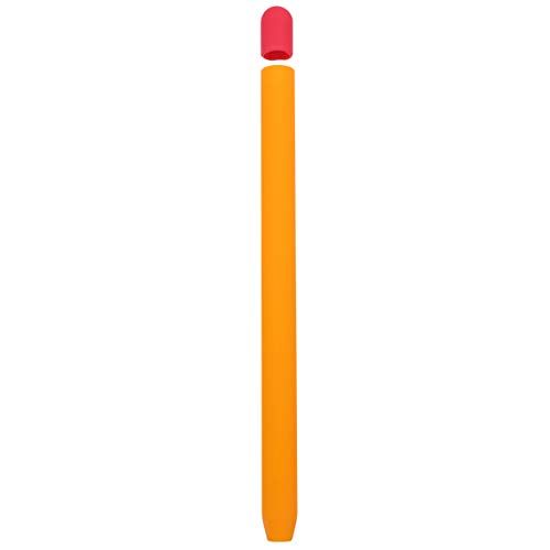 UKCOCO Stifthalter Kompatibel für Pencil Hülle - Silikonschutzhülle Anti-Rutsch-Hülle Hautgriff Abdeckungshalter Zubeh?r Kompatibel mit Pencil 2. Generation (Orange)
