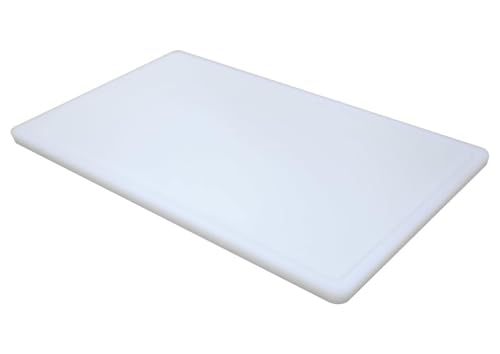 METRO Professional Schneidebrett GN 1/1, Polyethylen, mit Saftrille, weiß