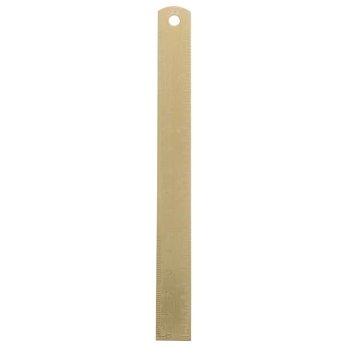 Zerodeko Regla de Latón 15 CM Doble Escala Grosor MM Juego de 3 Piezas Herramienta