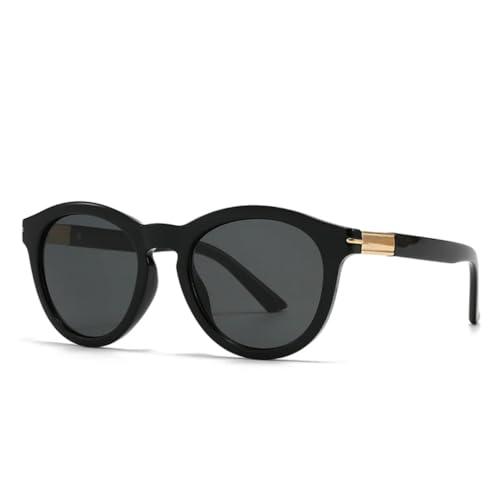 Lunettes de soleil rondes en métal rétro pour homme et femme