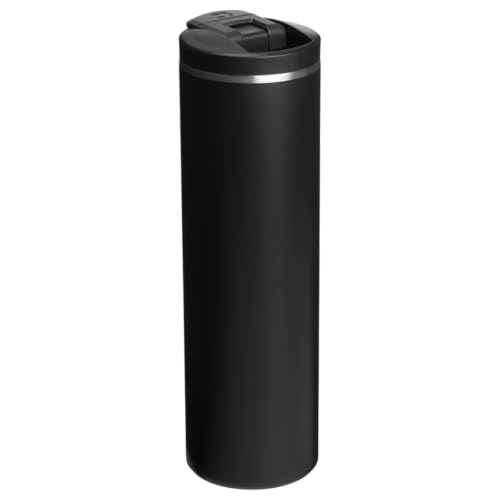 Image of STANLEY 1913 Transit Flip Top Mug 0.6L - Black | Keeps 6 Hours Hot - 12 Hours Cold - Leakproof - Dishwasher Safe - Car Cup Holder Compatible