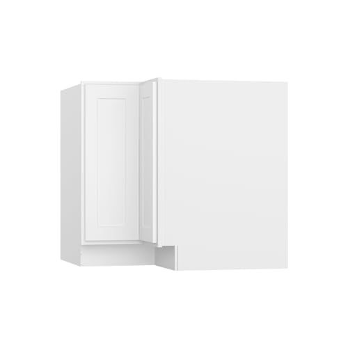 Image of Furinno Shaker Easy Reach Base Kitchen Cabinet, Ready to Assemble, 24 D x 36 W x 34.5 H, White
