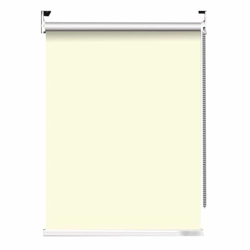 Cortinas opacas con aislamiento térmico, para oficina en casa, ajuste sencillo, protección de la privacidad, cortinas para ventanas (90 x 200 cm, beige)