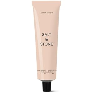 Salt & Stone Hand Cream for Women & Men | Hydrates, Nourishes & Softens Skin | Restores Dry Cracked Hands | Fast-Absorbing | Cruelty-Free & Vegan |Saffron & Cedar 2 fl oz