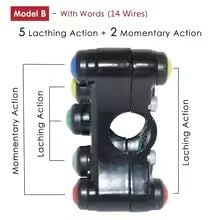 Klaxon ON OFF moto et commandes de phares robustes Model B