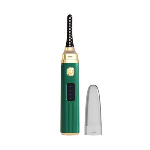 電動まつげカーラー 充電式 3温度設定 熱衝突シリコン保護 折りたたみ可能 ポータブル 美容ツール 女性用 室内外使用可能 (Green)