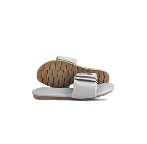 Image of Striped Ruffled Design Fancy Flats Sliders Fashionable Slippers GFor Women