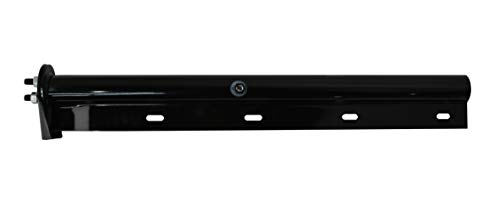 Image of Black Straight Spring Loaded Mud Flap Hanger,Round Tube Style,1-1 /8 inch Bolt Spacing,30 inch Length