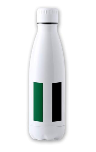 Merchandmanía Bidón Térmico aislante 500 ml acero inoxidable bandera de extremadura españa comunidad autonoma tapon seguridad botella deportivo
