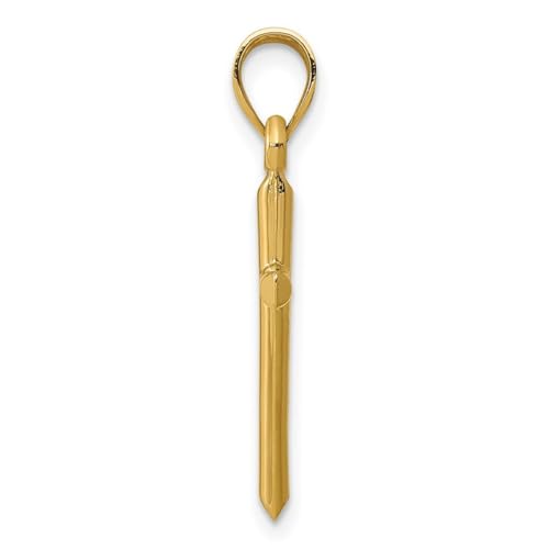 JewelryWeb 14k Gold Small Polished Latin Cross Pendant – 12mm x 25mm – Baptism First Communion Gift - Dainty Cross Necklace3