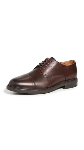 Polo Ralph Lauren Men's Asher Captoe Dress Shoes, Polo Brown, 10 Medium US