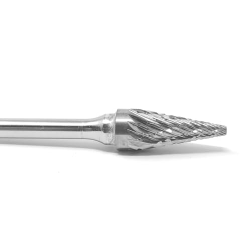 Fresa de carburo sólido doble corte 1/4" x 1/2" miniatura 3