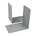 Westcott Buchstützen Grau (2er-Pack) | Metall 90 x 140 x 140 mm | Stabile Buchhalter für Bücher oder Ordner | Robuste Bücherständer mit 1,0 mm Materialstärke für Büro & Haushalt | E-10245 00
