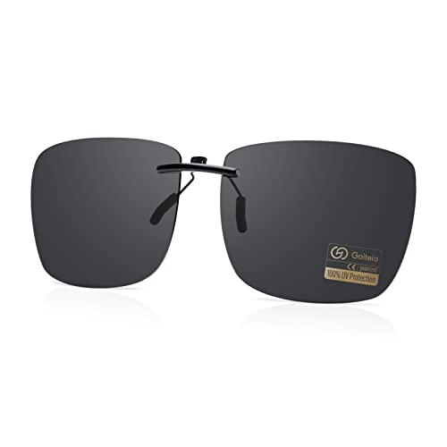 Image of Goiteia Polarized Flip up Clip on Sunglasses over Prescription Glasses for Men Women-Upgraded No Blue Glare