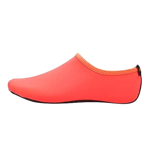 Zapatillas de surf para mujer, transpirables, para exteriores, impermeables, unisex, ligeras, antideslizantes, de secado rápido, cómodas, para piscina, suaves, naranja, 39