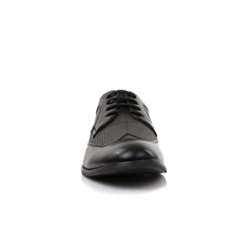 Image of Ferro Aldo Men's Wingtip Oxford Dress Shoes | Classic Brogue & Two-Tone Spectator Styles | Formal Wedding Business Party Shoe