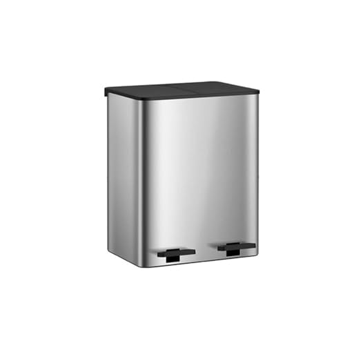 Poubelle de classification domestique en acier inoxydable double avec couvercle