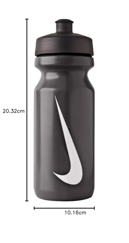 NIKE Unisex Big Mouth Water Bottle, Black/Black/White, 650 ml, Plastic - Image 2