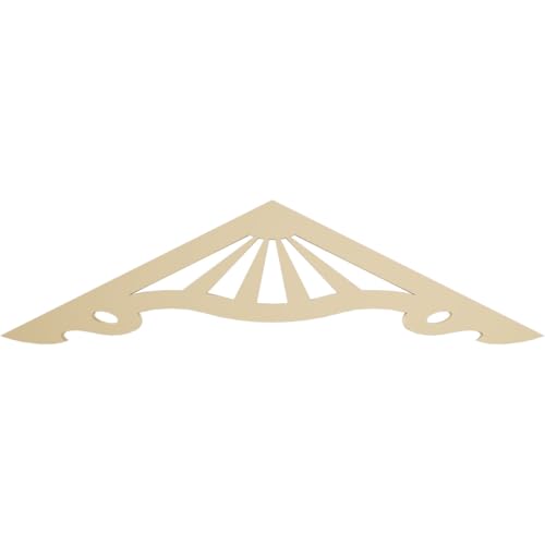48"W x 12"H x 1 1/2"P (6/12) Pitch Marshall Signature Urethane Gable Pediment, Primed Tan