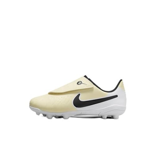 Nike Jr. Tiempo Legend 10 Club Little Kids' Multi-Ground Low Top Soccer Cleats (DV4356-700, Lemonade/Metallic Gold Coin/Black) Size 11.5