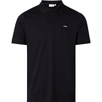 Calvin Klein Men's Slim Smooth Cotton Polo Shirt, Black, M