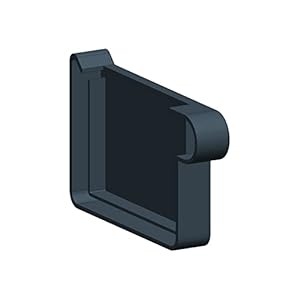 4 Home & Garden | Endstück Rechts Endkappe Abschluss | Dachrinnensystem RG 70 Typ 200 Fallrohr DN 60 | Kunststoff PVC Anthrazit (Endstück R)