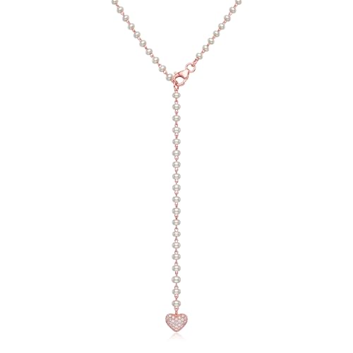 Image of TRUESILVER ACPL 925 Sterling Silver Lariat Necklace for Women | Y-Shape Pendant Necklace with Chain | Fine Silver Jewelry | Gift for Women & Girls